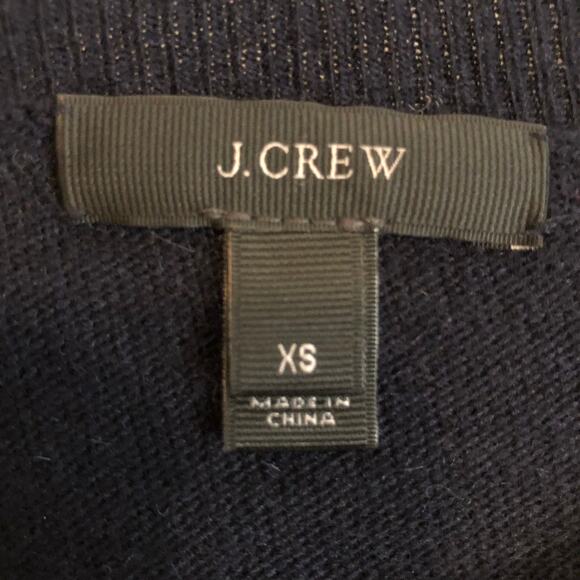 J. Crew blue striped pullover sweater wool angora cozy warm colorful Size XS - Picture 3 of 5